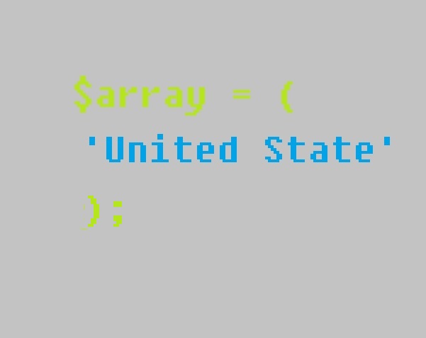 PHP, array of countries